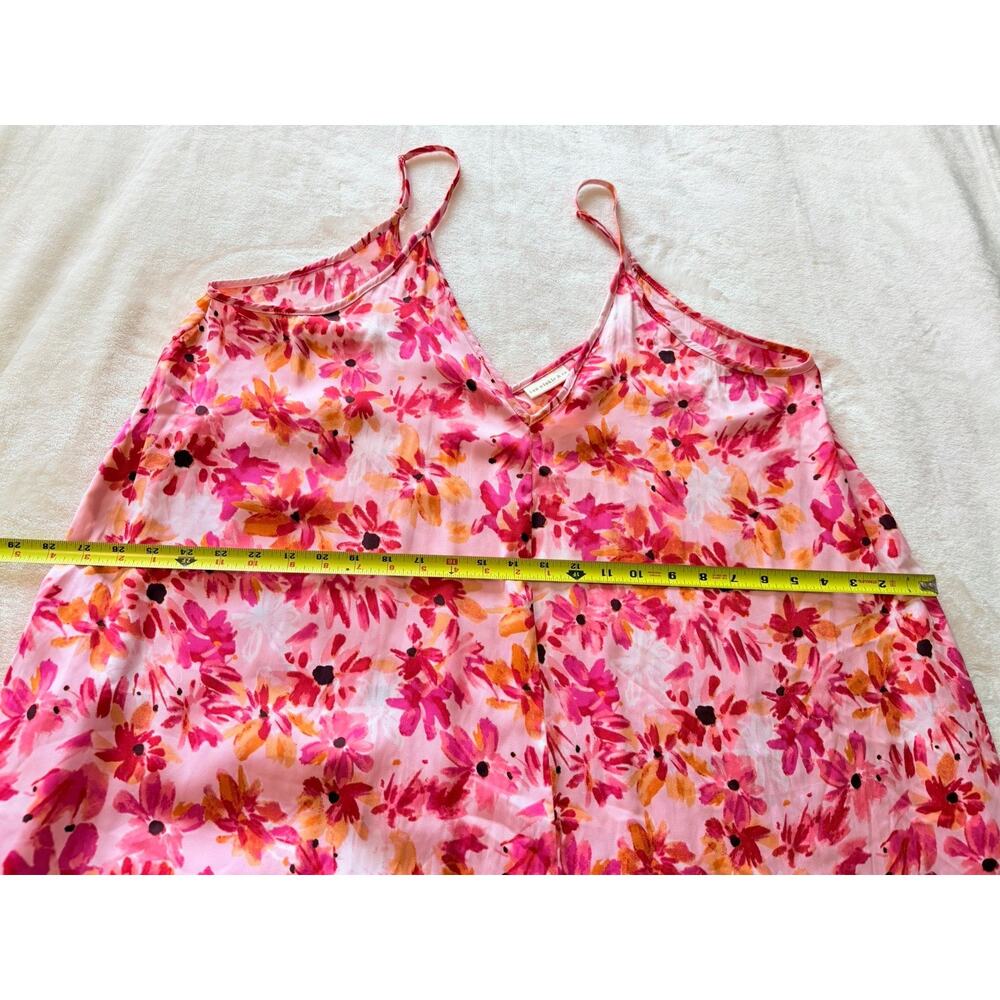 Van Winkle Pink Orange Tropical Maxi Dress Beach Coastal Boho Pockets Womens 1X - Picture 13 of 14